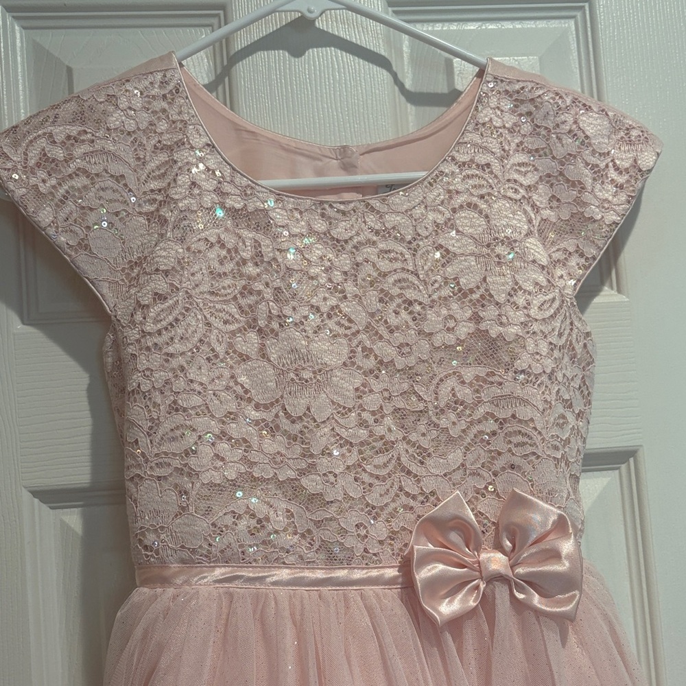 Jona Michelle Girl’s Pink Party Dress - Size 12 - Picture 2 of 16